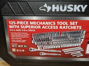 lot 13 image: Brand New 125 Piece 144-Position 14 in. and 38 in. Drive Mechanics Tool Set