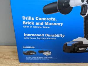 lot 26 image: Brand New HART 12 Hammer Drill Kit with Battery & Charger