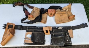 lot 21 image: Lot of (2) Tool Man Leather Belts