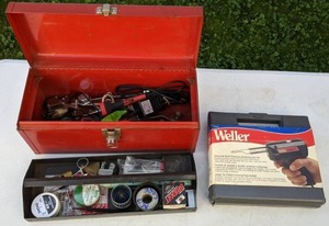 lot 22 image: Soldering Set - Toolbox w Solder and Guns