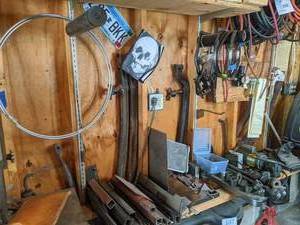 lot 108 image: Mixed Lot of Metal Pipes, Car Parts, & More