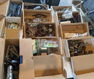 lot 112 image: Mixed Supply Lot of Grounding Connectors, Zip Ties, Springs, & More