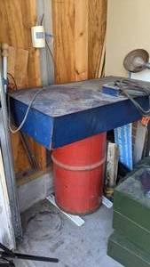 lot 129 image: Garage Work Desk with Electric Hookup and Light