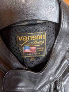 lot 200 image: Ride in Style Set of (2) Vanson Leather Jackets & (1) Pair Leather Chaps