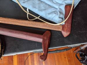 lot 204 image: Lot of Medical Equipment Canes, Cast, Oxygen Tubing & Sunbeam Heating Pad