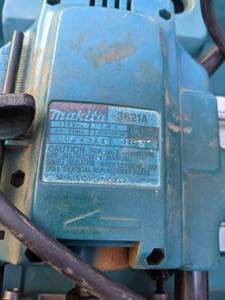 lot 212 image: Makita Plunge Router with Case, BAF Industries Car Polisher, Electrical Conductors Reel with Two Outlets