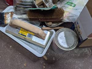 lot 266 image: Pile O Painting Supplies and Drywall Supplies