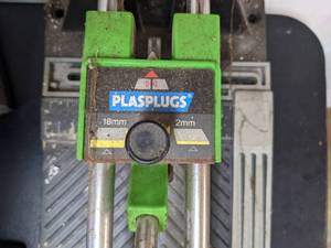 lot 269 image: Plasplugs Tile Cutter, Makita Miter Saw, Grinder, Wire Saw & a Vintage 3-Hole Punch