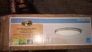 Hampton Bay 54-Watt Brushed Nickel Integrated LED Ceiling Flush Mount