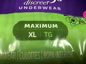 lot 10 image: NEW 2 Packs of Always Discreet Underwear XL 26 count