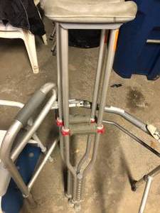 lot 46 image: Walker, Commode, Crutches & Body Lotion Applicator