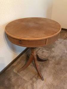 lot 61 image: Drum Side table #2