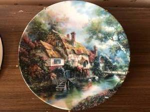lot 54 image: Set of 4 Poetic Cottage Plates by Carl Valente