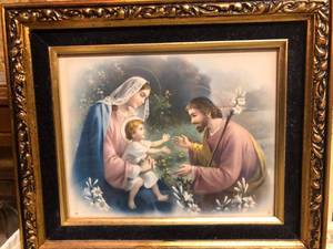 lot 99 image: Religious Pictures, Crosses & Jerusalem Bible
