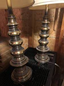 lot 117 image: Pair of Metal Table Lamps