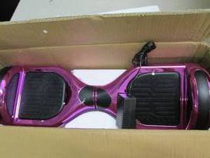 purple hover board powers on has br...