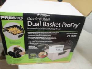presto dual basket pro fry open box...