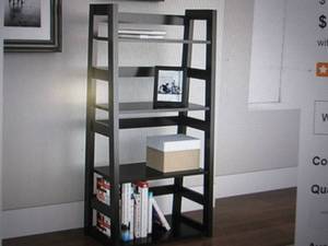 Tressle bookshelf, black, needs ass...