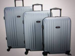 3 pc hardside spinner upright lugga...