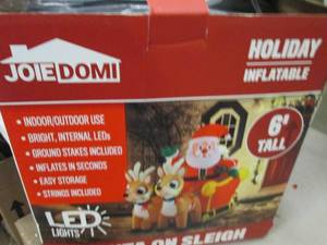 Joiedomi Holiday inflatable Santa o...