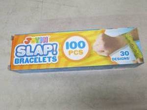 Joyin Slap Bracelets, 100 pieces, o...
