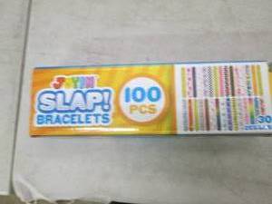 Joyin Slap Bracelets, 100 pieces, o...