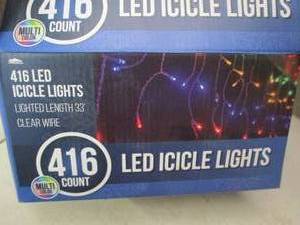 416 multi colored LED icicle lights...