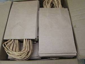 100 Christmas kraft paper bags, bro...