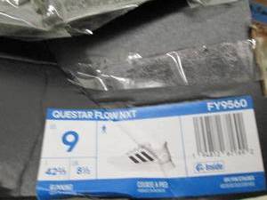 Adidas white and black shoes, open ...
