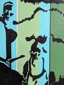 lot 301 image: Lawrence (Larry) Volk Hand Painted ORIGINAL on Canvas Signed Framed Artwork