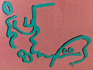 lot 304 image: Lawrence (Larry) Volk Hand Painted ORIGINAL Signed Framed Artwork