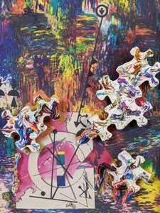 lot 306 image: Lawrence (Larry) Volk ORIGINAL Mixed Media, Three Dimensional Signed Framed Artwork