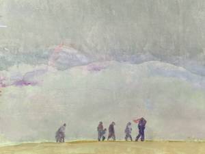 lot 311 image: Richard Segalman Pencil Signed Green Sky Framed Artwork