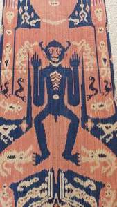 lot 117 image: Rare, Large Headhunter  Cannibal Dani Tribe Large Ceremonial Textile Probably a Burial Cloth 8 2 Long