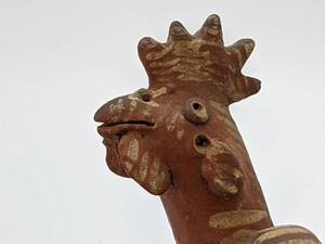 lot 121 image: Native American Antique Chicken Motif Pottery Pitcher