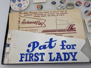 lot 148 image: Vintage Assortment of Political Campaign Pinbacks  Buttons Ike, Wilkie, JohnsonHumphrey, Dewy, etc.
