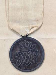lot 155 image: 1853 Prussian King Military Award with Original Letter of Commendation (Universal Praise)