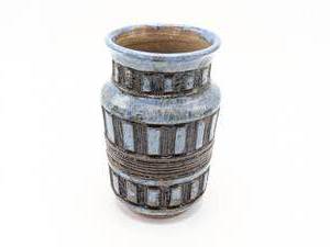 lot 436 image: Probable Rosenthal-Netter 5 12 Tall Colorful Pottery Vase