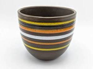 lot 437 image: Italian Rosenthal-Netter Stripped Pottery Bowl with Label