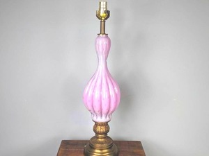 lot 201 image: Mid-Century Pink Bullicante Murano Table Lamp