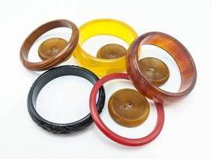 lot 233 image: Bakelite Bangles and Buttons