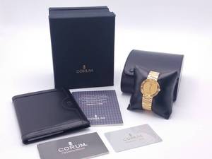 lot 8 image: Corum Romulus 18k Solid Gold Luxury 36mm Timepiece $9900.00 Retail (Tag Included)
