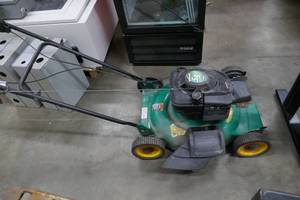 lot 6 image: Poulan weedeater lawn mower with a 5.5hp Briggs engine.  22 cut