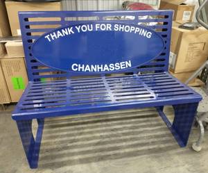 lot 12 image: New outdoor steel bench