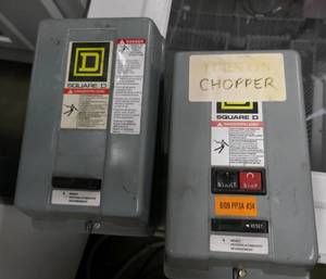 lot 27 image: TWO SquareD onoff starter switches and an Enercon starter box