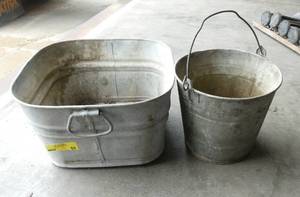 lot 69 image: washtub and pail in good shape