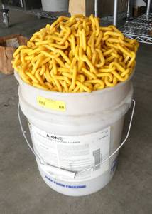 lot 88 image: pail full of plastic chain