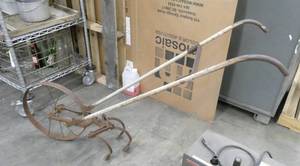 lot 130 image: vintage 3 row cultivator