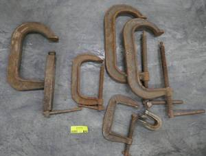 lot 140 image: group of C clamps