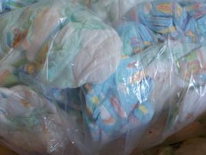 Bag of 100 or so 0-3 mo Size Diaper...